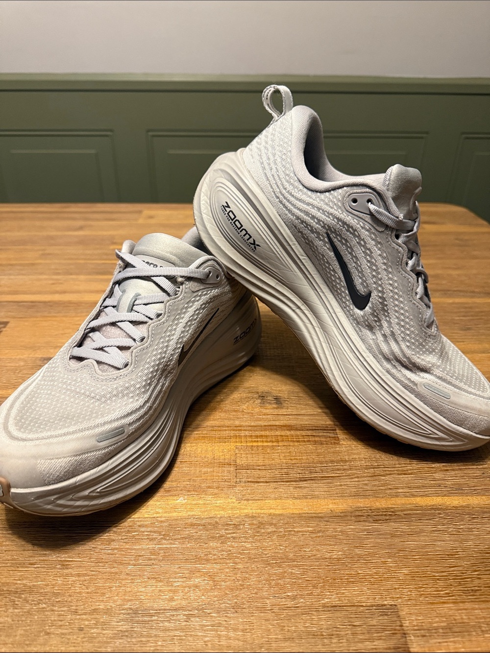 Nike Men’s Light Gray Sneakers with Black Swoosh